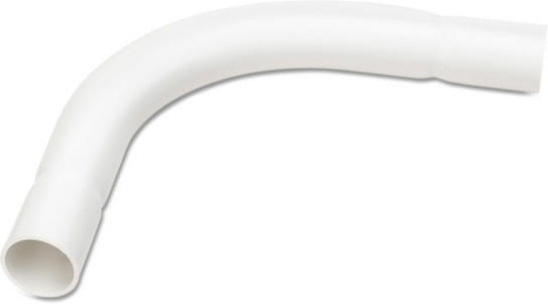 Univolt Normal Bend Slip Type 20mm White